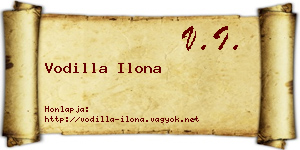 Vodilla Ilona névjegykártya